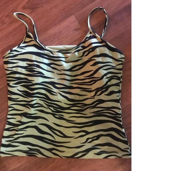 British Khaki Green & Black Cami Top Size S - Picture 1 of 4